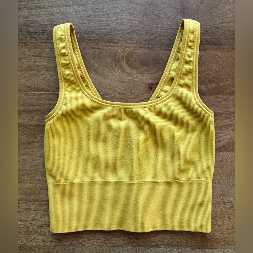 Athleta Alicia Keys Aurora Cropped Tank Yellow, XS